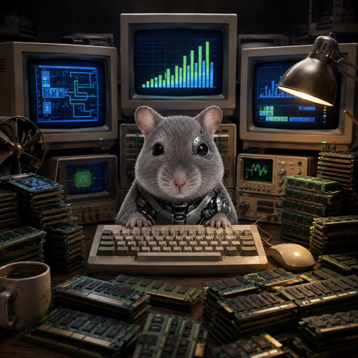 RAM operating a retro computer battlestation